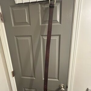 Fossil Dark Brown Embossed Leather Belt